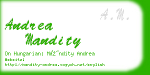 andrea mandity business card